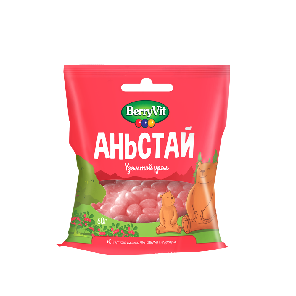 BerryVit Raisin dragee - Cowberry